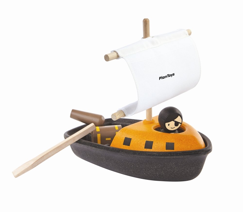 Plan Toys, zabawka do kąpieli Statek Piracki