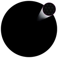 Plandeka solarna, czarna, 356 cm, PE z komorami po / AAALOE