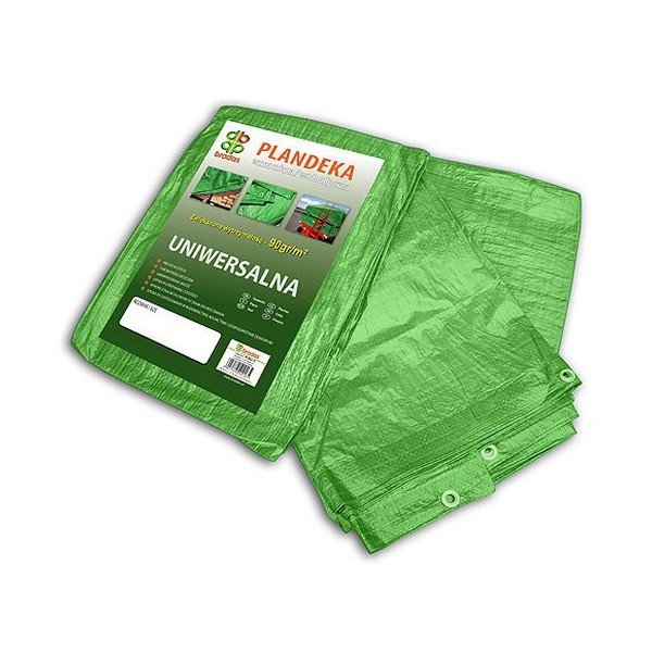 Plandeka wzmocniona zielona BRADAS, 90g 10*12m