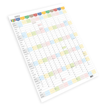 Planer Ścienny Kalendarz 2024 B2 Samoprzylepny Tęcza - PremiumAd