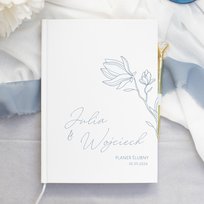 PLANER ślubny z personalizacją estetyczny organizer dla Panny Młodej Dusty Blue
