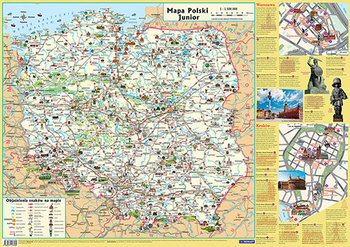 Plansza edukacyjna - Mapa Polski dla dzieci - Opracowanie zbiorowe