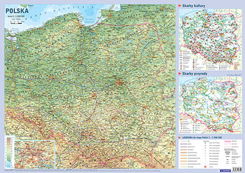 'Plansza edukacyjna - Mapa Polski fizyczna - Opracowanie zbiorowe