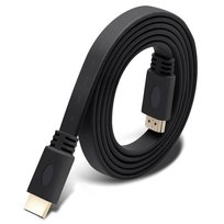 Płaski kabel HDMI 1.4 | 3D | 1080p FULL HD @ 60hz | HDB-1.5M-Czarny