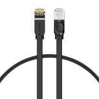 Płaski kabel sieciowy BASEUS High Speed, Ethernet RJ45, Gigabit, Cat.6, 1m, czarny Baseus