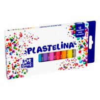 Plastelina 12 Intensywnych Kolorów 200 G Oxford Szkolna Miękka Dla Dzieci