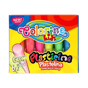 Plastelina Colorino kids glow, 6 kolorów  - Colorino