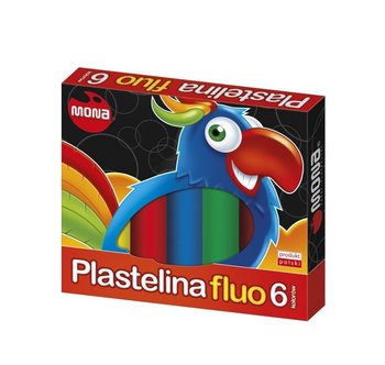 Plastelina fluorescencyjna, Mona, 6 kolorów - MONA
