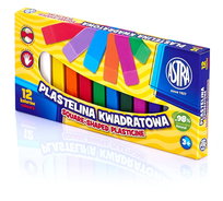 Plastelina kwadratowa Astra 12 kolorów