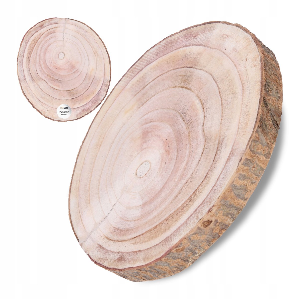 Plaster drewna plastry krążki drewniane z korą podkładka 23-28 cm ...