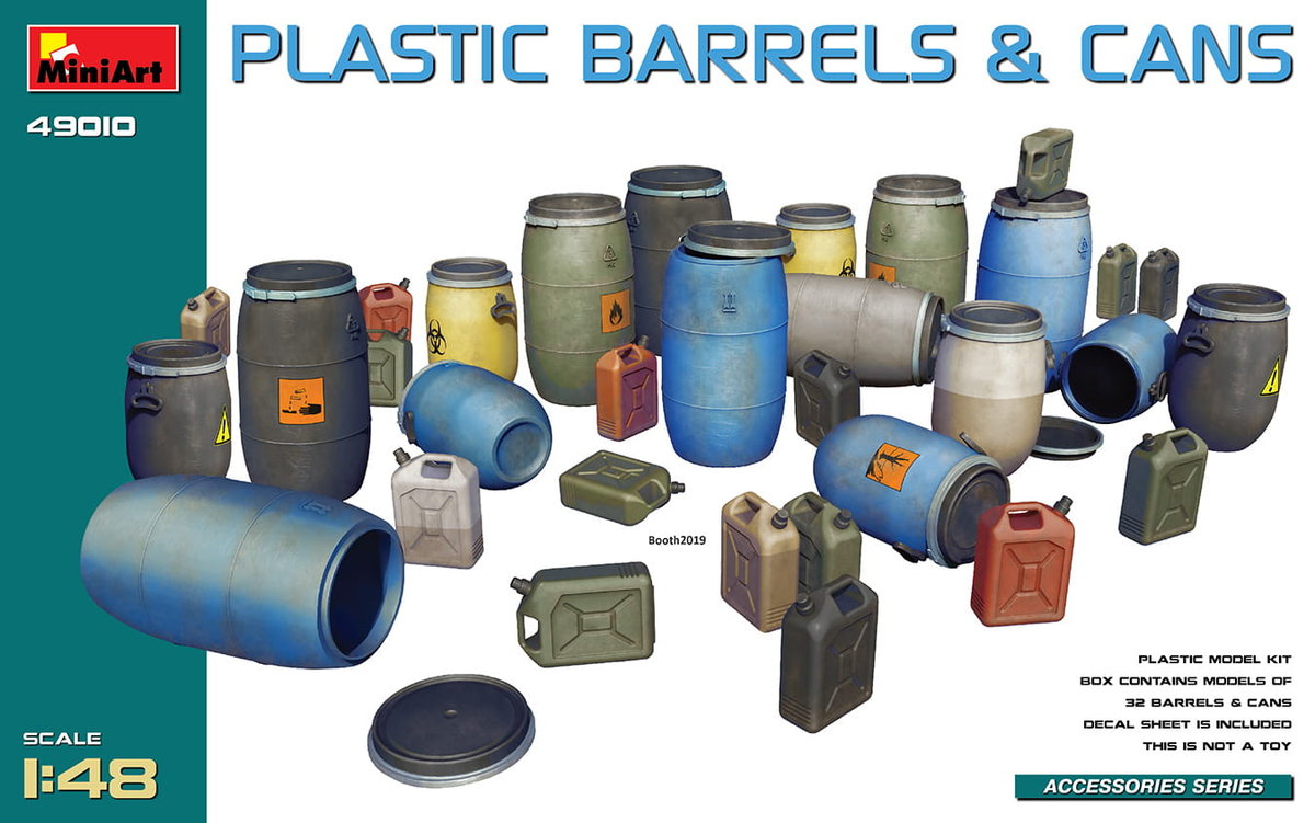 Zdjęcia - Model do sklejania (modelarstwo) MiniArt Plastic Barrels and Cans 1:48  49010 