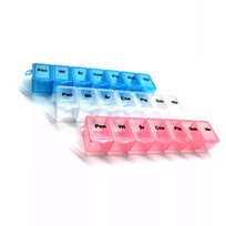 PLASTIKOWY POJEMNIK NA LEKI TYGODNIOWY ORGANIZER NA SUPLEMENTY WITAMINY Ekspres Apteczny