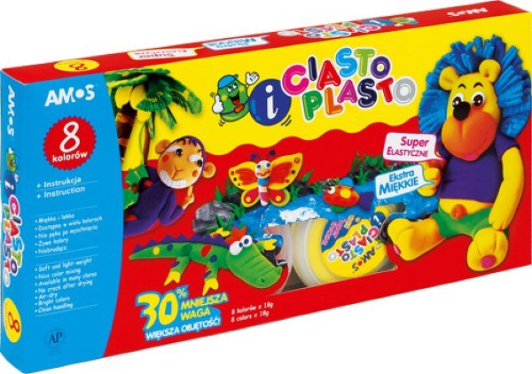 Plastociasto Amos 8 kolorów