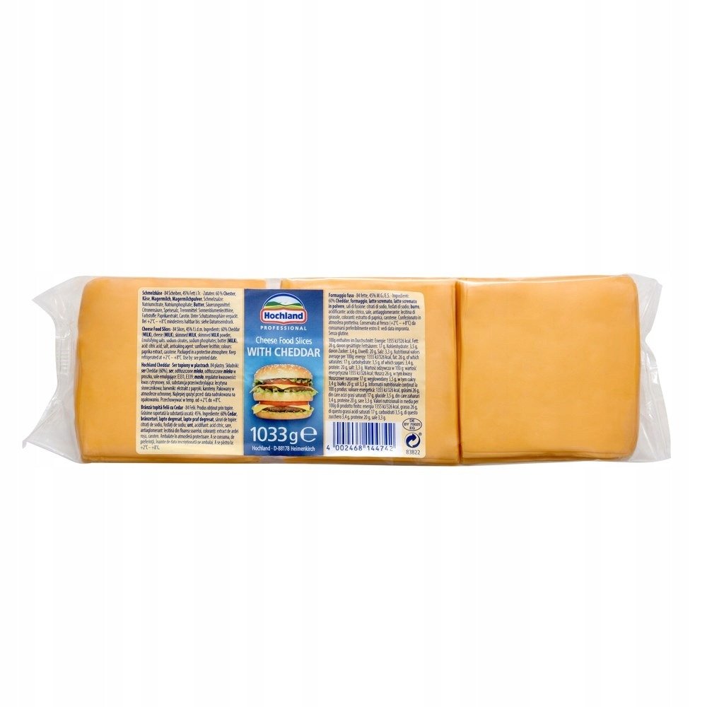 Plastry Sera Topionego Cheddar Hochland Professional 1 03 Kg Inna Plastry Sera Topionego Cheddar Hochland Professional 1 03 Kg Inna