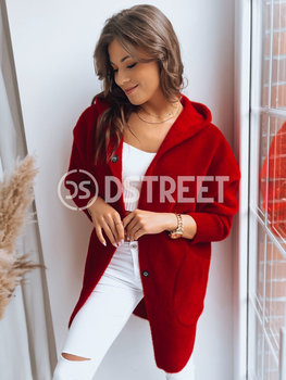 Płaszcz damski alpaka RITA czerwony Dstreet NY0595 - Inna marka