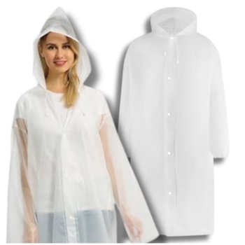 Płaszcz przeciwdeszczowy peleryna biały wodoodporny EVA mocny - Inna marka