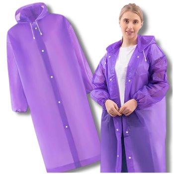 Płaszcz przeciwdeszczowy peleryna fioletowy wodoodporny EVA mocny - Inna marka