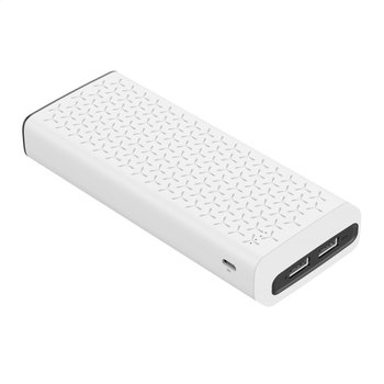 PLATINET POWER BANK 20000mAh 2,1A polymer USB + AMBIENT LIGHTING WHITE [45200] - Platinet