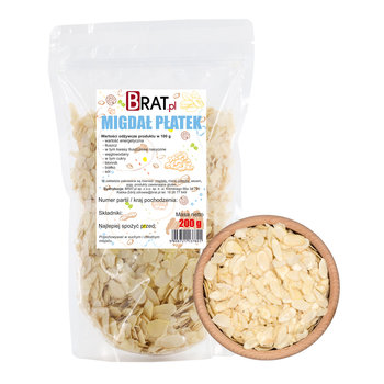 Płatki Migdałowe Migdał 200G Płatek Migdałowy Produkt Naturalny - Brat