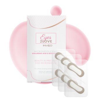 Płatki pod oczy z mikroigiełkami kwasu hialuronowego i oktopeptydów Eyes2Love- 3 komplety - Inveo