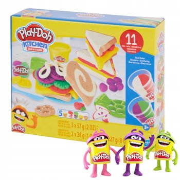 PLAY-DOH CIASTOLINA Forma Kanapek Tosty 5 Tubek PlaDoh Hasbro - Play-Doh