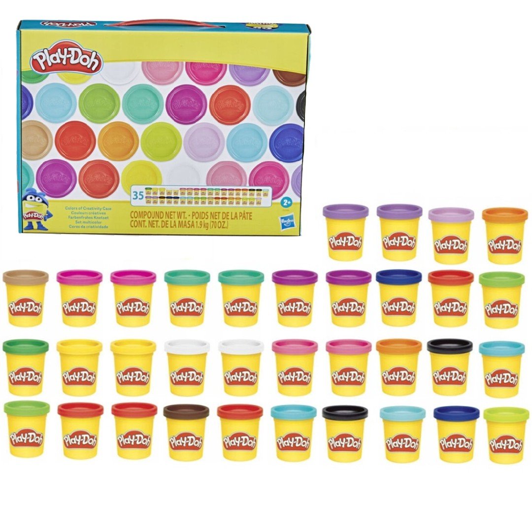Zdjęcia - Kreatywność i rękodzieło Play-Doh Ciastolina Zestaw 35 kolorowych tub 1,9kg F0586 
