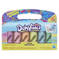 Play-Doh DohVinci, tuby uzupełniające, 6-pack pastelowe, E0340/E0479