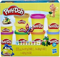 Playdoh F7966 Ciastolina Tęczowe kolory 9-pak 425g Hasbro