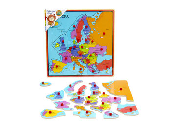 Playme, puzzle drewniane, Mapa Europy, 18 el. - Playme