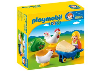 Playmobil 1.2.3, figurki Gospodyni z kurczakami, 6965 - Playmobil