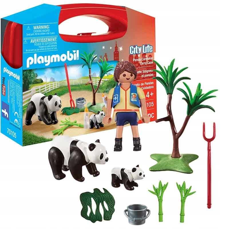Zdjęcia - Pozostałe zabawki Playmobil 70105 Panda w Zoo Chłopiec w Walizce 