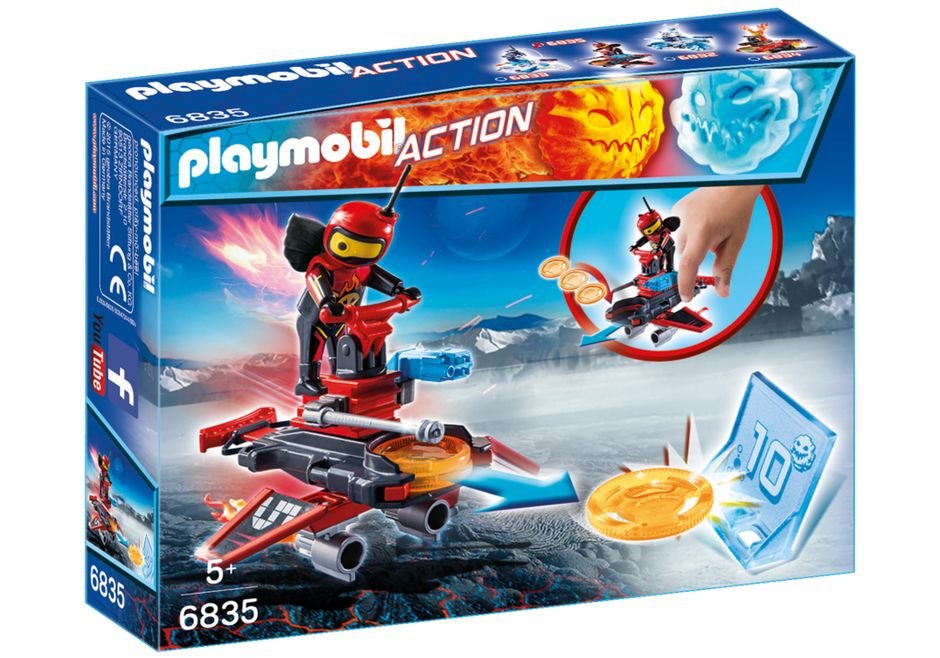 Playmobil Action, klocki Firebot z wyrzutnią dysków, 6835