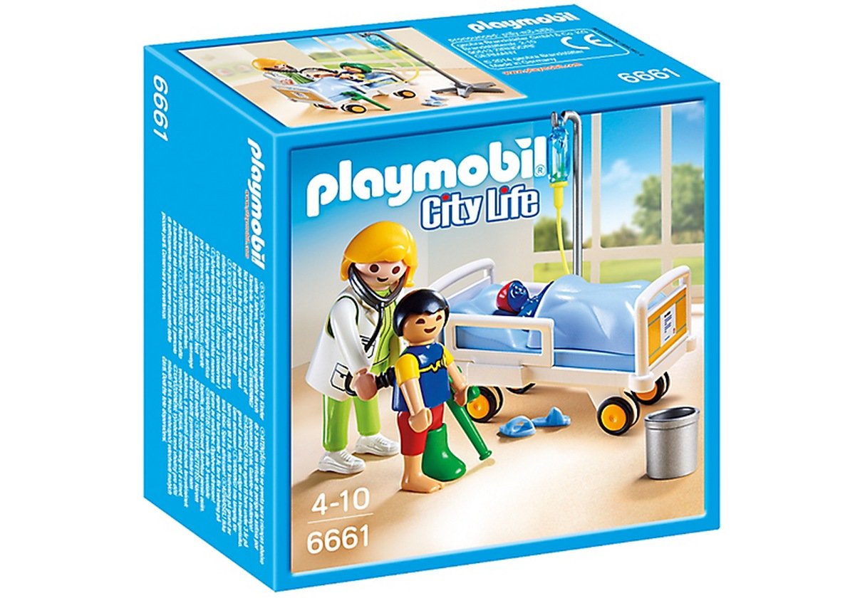Playmobil City Life, klocki Lekarz przy łóżku chorego dziecka, 6661