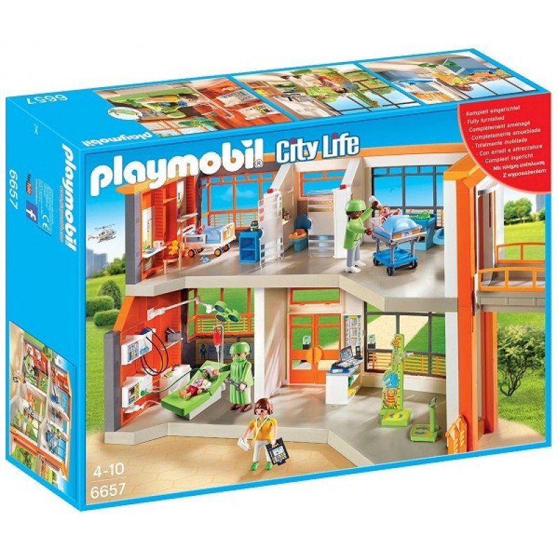 Playmobil City Life, klocki Szpital dziecięcy z wyposażeniem, 6657