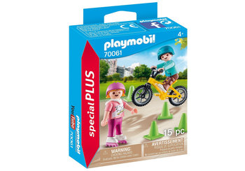 Playmobil, figurki Dzieci na rolkach i rowerze - Playmobil