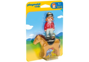 Playmobil, figurki Jeździec z koniem - Playmobil