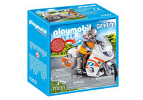 Playmobil, klocki Motocykl Ratowniczy Medyczny Led, 70051