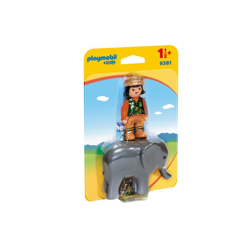 Zdjęcia - Klocki Playmobil ,  Opiekunka zwierząt ze słoniem, 9381 