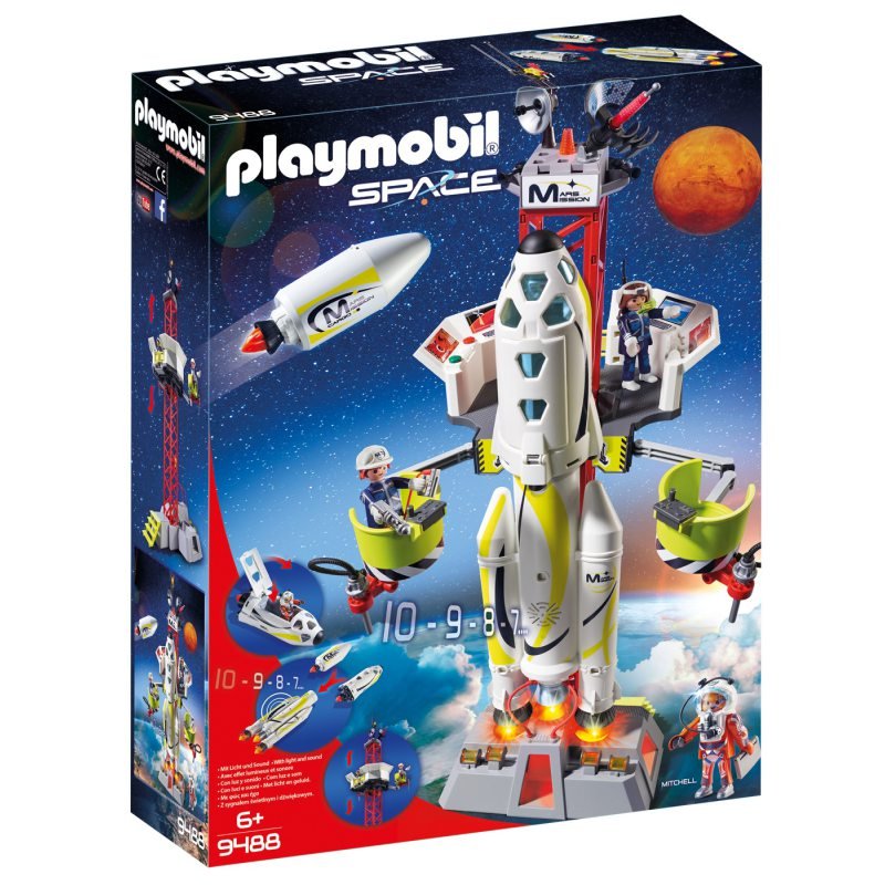 Playmobil, klocki Rakieta kosmiczna z rampą startową