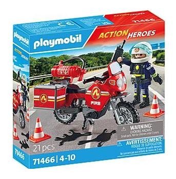 PLAYMOBIL Motocykl straży pożarnej na miejscu wypadku 71466 - Playmobil