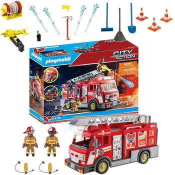 Playmobil, Akcja Straży Pożarnej Z Pojazdem Gaśniczym 70557 4+ Playmobil -  Playmobil