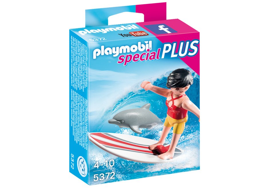 Playmobil Special Plus, klocki Surfer z delfinem, 5372