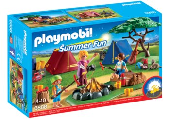 Playmobil Summer Fun, klocki Pole namiotowe z ogniskiem, 6888 - Playmobil
