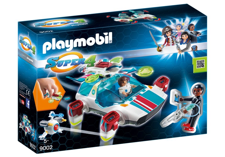 Playmobil Super 4, klocki FulguriX z agentem Gene, 9002