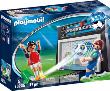 Playmobil, zestaw figurek Strzelanie do bramki, 70245 - Playmobil