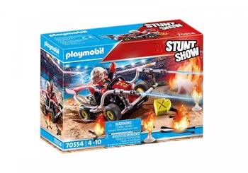 Playmobil, zestaw z pojazdem Stunt Show 70554 Gokart straży pożarnej - Playmobil