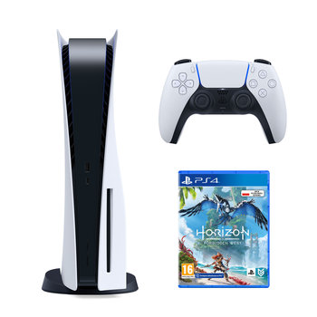 PlayStation 5 + Gra PS4 Horizon Forbidded West + DualSense Ice - Sony Interactive Entertainment