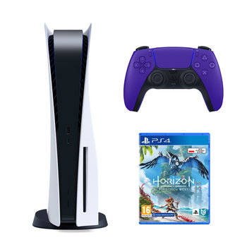 PlayStation 5 + Gra PS4 Horizon Forbidded West + DualSense Purple - Sony Interactive Entertainment