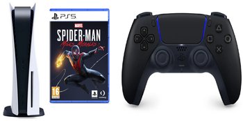 Playstation 5 + Marvels Spider Man Miles Morales + DualSense Wireless Controller Midnight Black - Sony Interactive Entertainment