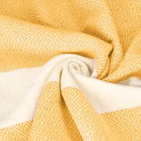 Plażowy Ręcznik Bawełniany typu Fouta Diamond 100x200 Pareo Żółty Duży